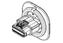 Doppelreihe Molex Automobilschwarzes des verbindungsstück-Schutzwand-Drehschloss-348404010